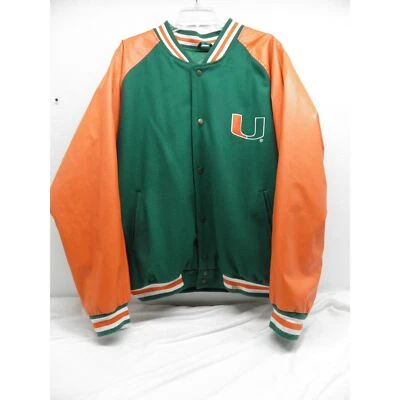VTG University of Miami Steve & Barry's Letterman Varsity Jacket Bomber Size XL - Image 1 of 4