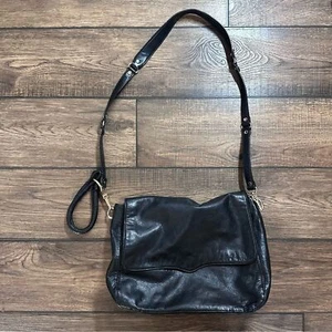 Rebecca Mikkoff crossbody black leather bag - Picture 1 of 11