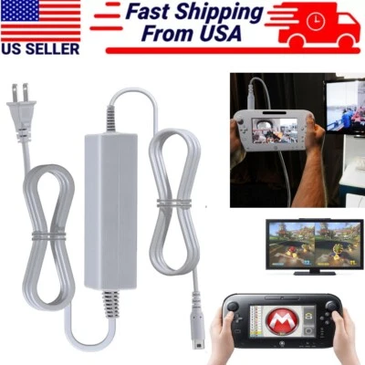 Power Supply AC Adapter Charger for Nintendo Wii U Console Gamepad US Plug - Image 1 of 4