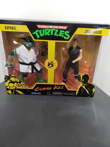 TMNT Cobra Kai Raphael vs John Kreese Figures, New-slight box damage, SHIPS FREE Cover