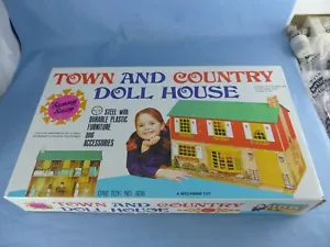 WOLVERINE TOY TOWN AND COUNTRY DOLL HOUSE TIN maison de poupée tôle litho N° 806 - Imagen 1 de 9
