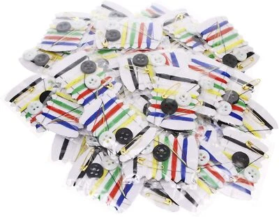 Paquete de 10 kits de costura de viaje pequeños con botones de agujas de hilo para emergencia de hotel Foto 1 de 4