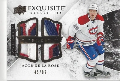 Jacob de la Rose 2015-16 Exquisite Collection Rookie Quad Jerseys #R4JR - Image 1 of 2