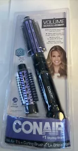 Conair CD160PPCS Volume Series Hot Air 1 1/2” Curling Brush & 1” Bristle Brush - Picture 1 of 9