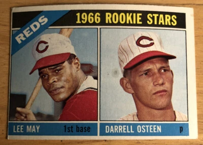 1966 Topps Reds Rookie Stars Lee May / Darrell Osteen #424 Low-Grade G/VG - Image 1 of 2