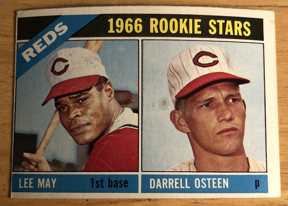 1966 Topps Reds Rookie Stars Lee May / Darrell Osteen #424 Low-Grade G/VG - Image 1 of 2