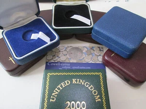 UK Vintage sovereign box / case various Royal mint,Pobjoy £5 Crowns, £2 & £1 ECT - Picture 1 of 24
