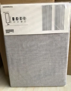 IKEA HANNALILL hellgraue Vorhänge Paar lang 145x300cm Tropfen NEU - Bild 1 von 9