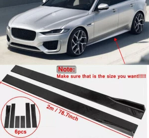 Glossy Black Side Skirt Lips Splitter Body Kit For Jaguar XF XE XJ R SPORT 78.7' - Picture 1 of 12