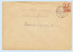 Deutschland 1947 Post 2.WK Brief Deetz nach Hamburg #596 Einzeleinsatz - Bild 1 von 2