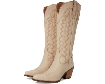 Bota occidental Dingo Z123118* para mujer de cuero arena hasta la rodilla talla 8 M Foto 1 de 4