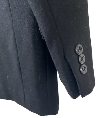 VTG 50s Black Wool Hopsack Sport Coat Sz 40 Ivy Trad Blazer Hollywood - Image 1 of 4