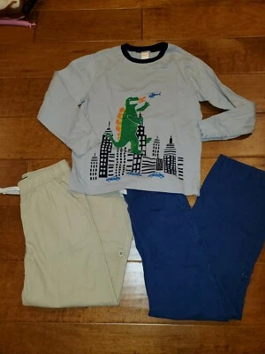 Lote Camiseta Gymboree Niños Manga Larga + Pantalones de Lugar Niños 10 Dinosaurios Foto 1 de 3