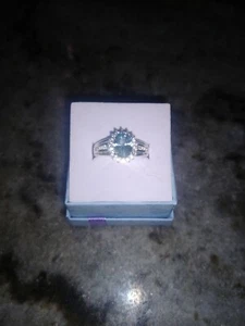 2.40 TCW Cambodian Blue Zircon (Ovl 8x6 mm)NatlWhZirconCktilRing/Plat/SS,Size7  - Picture 1 of 8