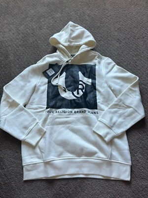 Sudadera con capucha True Religion para hombre Rhinestud invierno blanca talla M $119 Foto 1 de 4