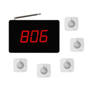 SINGCALL Wireless Calling System 1 Small Receiver, 5 pagers APE590 for Cafe - Picture 1 of 10