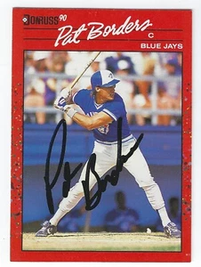 PAT BORDERS TORONTO BLUE JAYS SIGNED CARD INDIANS TWIINS ROYALS CARDINALS ASTROS - Picture 1 of 1