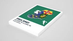 Ireland Rugby Union Provinces Map Poster Art Print Gift - Picture 1 of 14