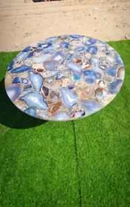 Grey Agate Table Top, Agate Custom Table, Stone Dining Table, Natural Agate Slab - Picture 1 of 2