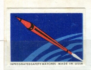 ML_100 Sowjetunion UdSSR Russland Export Weltraum kleines Etikett - Bild 1 von 1