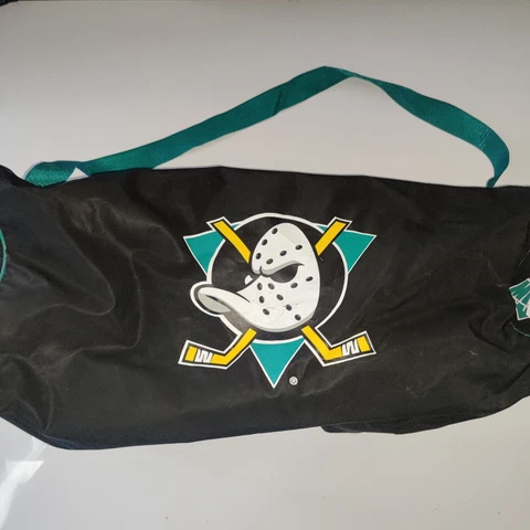 Vtg 90s Anaheim Mighty Ducks Gear Bag Duffle Hockey NHL Gym Nylon Cover