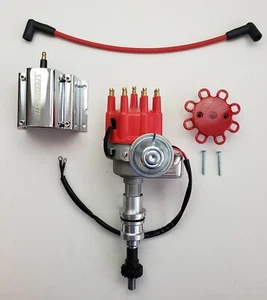 FORD 351C 351M 400 429 460 BLOQUE GRANDE ROJO pequeña tapa distribuidor HEI + bobina 60K - Imagen 1 de 1