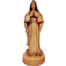 Vintage 12’in Rare Religious Hand carved pure Leather Sculpture statues Mary Etc