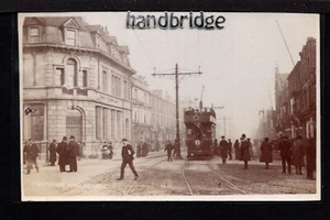 Grimsby - Tram on Cleethorpe Road - real photographic postcard - Foto 1 di 1