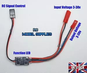 RC Empfänger gesteuerter Ein/Aus Schalter 20A 30V Schalter Drohne Flugzeug LKW Auto PWM - Bild 1 von 4