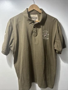 Triumph G.B.M.C 1902 Polo T-Shirt Khaki Grün Large Preloved - Bild 1 von 6