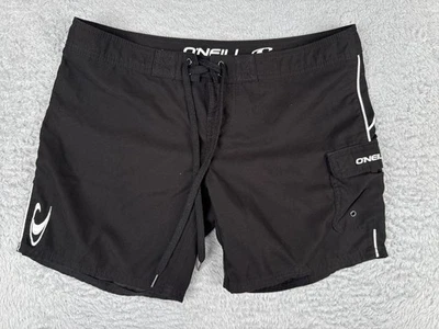 Bañador Oneill para mujer 3 boardshorts negros 100 % poliéster 7" bolsillos 32x7 Foto 1 de 4