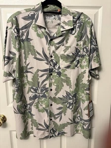 Neu mit Etikett Howler Brothers Palapa Tech Herrenhemd Flagler Blumenmuster cremeweiß XL $ 85 - Bild 1 von 6