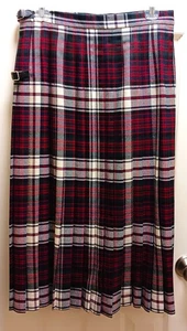 Strathmore of Scotland Wolle MacDonald Tartan Plissee langer Kilt Rock Damen - Bild 1 von 11