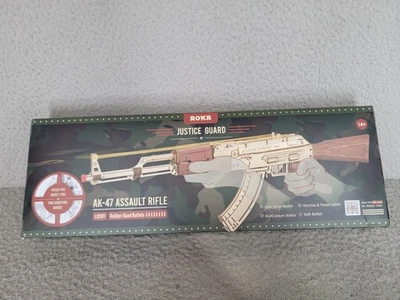 ROKR Justice Guard Gun Model AK-47 Assault Rifle Rubber Band Gun Open Box - Image 1 of 4