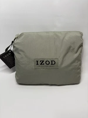 Izod Packable Jacket Green Windbreaker Zip Up Men’s Size Large New - Image 1 of 4