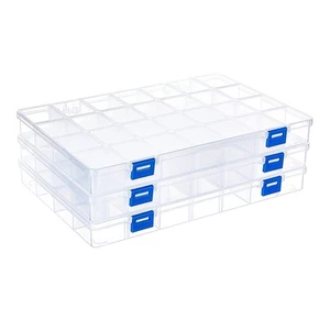 3PCS 28 Grids Plastic Storage Box Jewellery Box Compartment Organizer Earring... - Picture 1 of 7