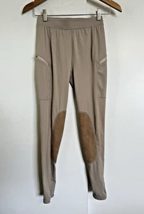 WILLIT Tan Riding Tights Girls Large Knee Patch Breeches Tights - Picture 1 of 8