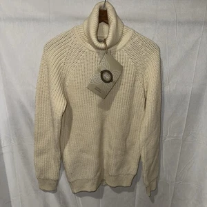 Neu mit Etikett Aran Pullover Markt 100 % Merinowolle Rollkragen Gr. S hergestellt in Irland - Bild 1 von 19