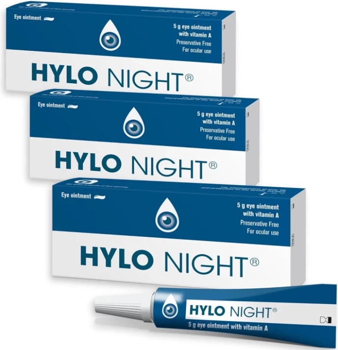 HYLO NIGHT (FORMERLY VITA-POS) 3 x Hylo night Eye Ointment 5g