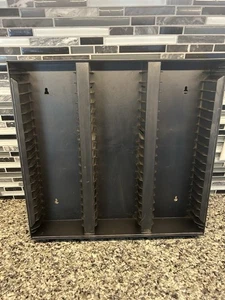 Alpha - 60 Cassette Tape Wall Mount Storage Case Holder Black Made In U.S.A. - Picture 1 of 5
