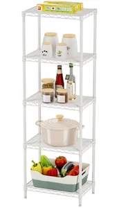 5 Shelves Storage Shelf Wire Closet Bathroom Organizers Metal Pantry .........D5 - Picture 1 of 9