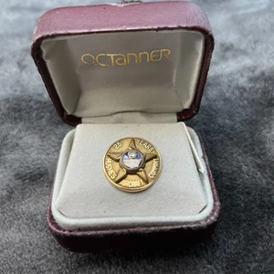 Vtg Hughes Aircraft Company 25 Year Employee Service Award 10K Gold Diamond Pin - Picture 1 of 8