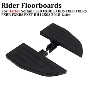 Rider Floorboards Wide Footrests For Harley Softail FLSB FXBB FXBBS FXLR 18-ON - Picture 1 of 14