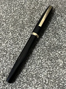 VINTAGE SHEAFFER IMPERIAL FOUNTAIN PEN-BLACK GT-CARTRIDGE FILL-WORKING - Picture 1 of 7
