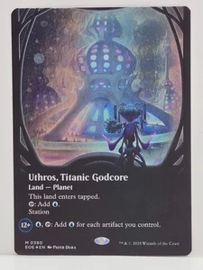 MTG - Uthros, Titanic Godcore Borderless Galaxy Foil 0380 NM Trading Card - Picture 1 of 7