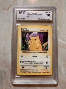 pikachu #58 1st EDITION,MNT 10 American 1999 - Imagen 1 de 2