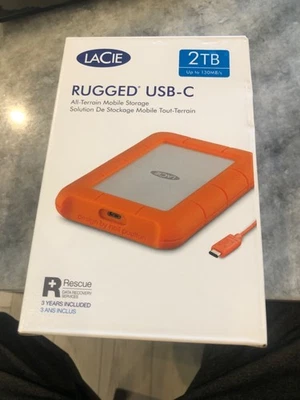 LaCie Rugged 2 TB,External, USB-C, (STFR2000800) Hard Drive - Image 1 of 2