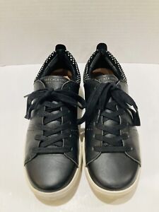Skechers Street LA Sneakers women size 7 - Black leather and rhinestones