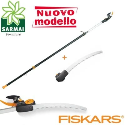 FISKARS UPX86 + SEGHETTO SEGACCIO SVETTATOIO TRONCARAMI TELESCOPICO H. 6 METRI - Immagine 1 di 4