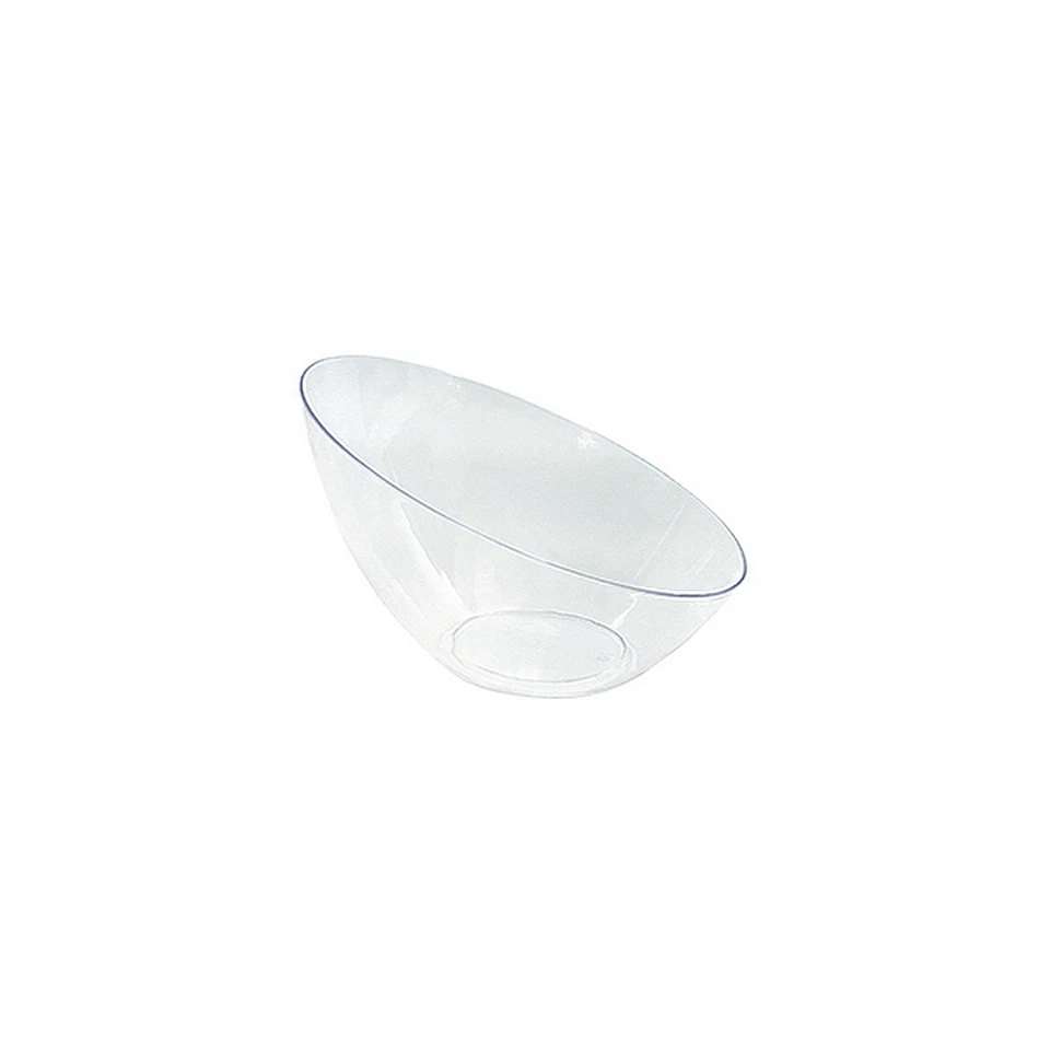 1 of Party Essentials 8 Oz. Angle Bowls - Clear - Image 1 of 1